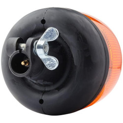 Besisukantis švyturėlis LED, apvalus, 12/24V, geltonas/gintaras, tvirtinamas varžtais, 165x183 mm, 8 LED, Hella 2RL010979011