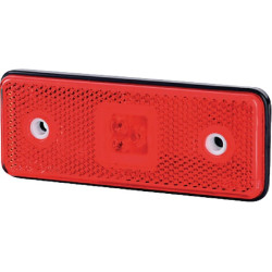 LED gabaritinis žibintas, 0,4/0,7 W, stačiakampis, 12/24 V, raudonas, 112 x 45 x 11 mm, 3 LED, gopart LA35055