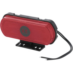 LED gabaritinis žibintas, raudonas, stačiakampis, 12-24V, 133,8x53x25mm, „SAFETY LINE“, „Kramp“ logotipas LA30171