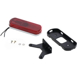 LED gabaritinis žibintas, raudonas, stačiakampis, 12-24V, 133,8x53x25mm, „SAFETY LINE“, „Kramp“ logotipas LA30171