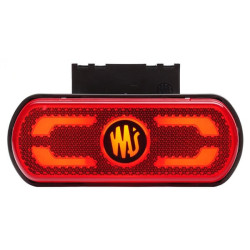 Gabaritinis žibintas LED, raudonas, stačiakampis, 12-24V, 133,8x53x25mm, "SAFETY LINE", Kramp LA30081