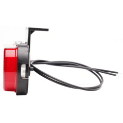 Gabaritinis žibintas LED, raudonas, stačiakampis, 12-24V, 133,8x53x25mm, "SAFETY LINE", Kramp LA30081