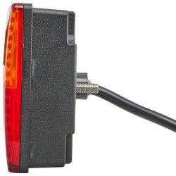 Galinis žibintas LED, kvadratinis, 12V, raudonas/gintaras, tvirtinamas varžtais, 80x33,7x80 mm, Hella ValueFit 2SD357029001