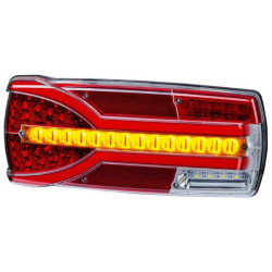Galinis žibintas kairysis LED, stačiakampis, 12/24V, baltas/oranžinis/raudonas, 304x132x48mm, Kramp LA40062