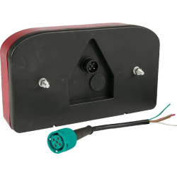 Galinis žibintas dešinysis, stačiakampis, 12/24V, 235x135x52mm, 5 kontaktų bajonetinis, gopart LA45029R