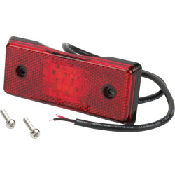 Gabaritinis žibintas LED, stačiakampis, 12/24V, raudonas, tvirtinamas varžtais, Britax L4602LDV