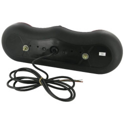 Galinis žibintas kairysis LED, stačiakampis, 12 V, gintaro/raudono spalvos, tvirtinamas varžtais, 424 x 75 mm, Britax L14215L12V