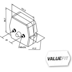 Galinis žibintas LED, kvadratinis, 9/36V, raudonas/gintaras, tvirtinamas varžtais, 101,3x41,2x94,7 mm, 25 LED, Hella ValueFit 2V