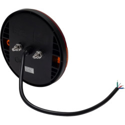 Galinis LED žibintas, apvalus, 10/30 V, raudonas/gintaras, tvirtinamas varžtais, Ø 140 mm, 20 LED, Hella ValueFit 2SD357026001