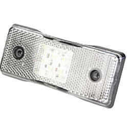 Gabaritinis žibintas LED, stačiakampis, 12/24V, baltas, tvirtinamas varžtais, Britax L4600LDV