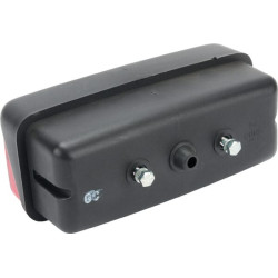 Galinis žibintas kairysis, stačiakampis, raudonas/gintarinis, prisukamas, 160x AMP kištukas, Cobo 02180000