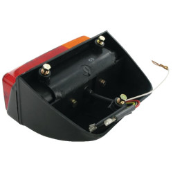 Galinis žibintas dešinysis, stačiakampis, raudonas/gintarinis, prisukamas, 4 kontaktų, Cobo 02209000