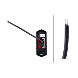 LED gabaritinis žibintas, 4 W, stačiakampis, 12 V, raudonas/baltas, tvirtinamas varžtais, 92 x 37 x 42 mm, 4 LED, Hella 2XS20502