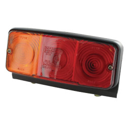 Galinis žibintas kairysis, stačiakampis, raudonas/gintarinis, prisukamas, 4 kontaktų, Cobo 02208000