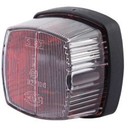 Gabaritinis žibintas 5W, kvadratinis, 12V, raudonas/baltas, tvirtinamas varžtais, 62x40x62mm, Hella 2XS005639001