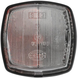 Gabaritinis žibintas 5W, kvadratinis, 12V, raudonas/baltas, tvirtinamas varžtais, 62x40x62mm, Hella 2XS005639001