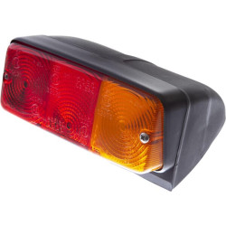 Galinis žibintas dešinysis, stačiakampis, raudonas/gintarinis, prisukamas, 160x AMP kištukas, Cobo 02269000