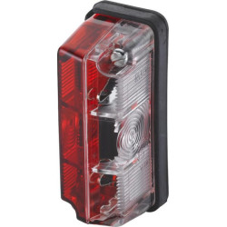 Gabaritinis žibintas 5W, stačiakampis, 12V, raudonas/baltas, tvirtinamas varžtais, Hella 2TJ003168151