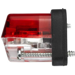 Gabaritinis žibintas 5W, stačiakampis, 12V, raudonas/baltas, tvirtinamas varžtais, Hella 2TJ003168151