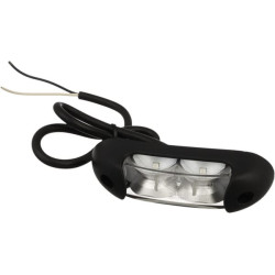 LED gabaritinis žibintas, 0,8/1,7 W, stačiakampis, 12–24 V, raudonas/baltas, 110 x 30 x 28 mm, 4 LED, Kramp LA103165