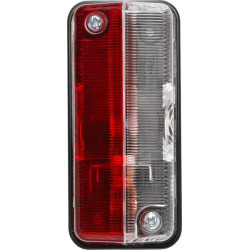 Gabaritinis žibintas, stačiakampis, 24 V, raudonas/baltas, tvirtinamas varžtais, Hella 2XS005020001