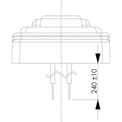 LED gabaritinis žibintas, 0,5/1 W, stačiakampis, 12/24 V, oranžinis, 110 x 31 x 15 mm, 4 LED, gopart LA35057
