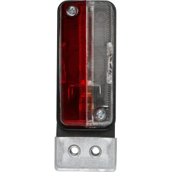 Gabaritinis žibintas 4W, stačiakampis, 12/24V, raudonas/baltas, tvirtinamas varžtais, 120x37x42mm, Hella 2XS005020021