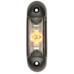 LED gabaritinis žibintas, 1/2,2 W, stačiakampis, 12–24 V, baltas/oranžinis/raudonas, 110 x 30 x 28 mm, 6 LED, Kramp LA103167