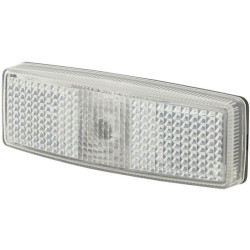 Gabaritinis žibintas 5W, stačiakampis, 12V, baltas, tvirtinamas varžtais, 110x25x40mm, Hella 2PG006717021