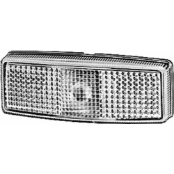 Gabaritinis žibintas 5W, stačiakampis, 12V, baltas, tvirtinamas varžtais, 110x25x40mm, Hella 2PG006717021