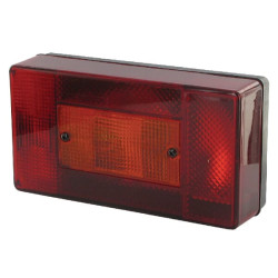 Galinis žibintas kairysis, stačiakampis, 12V, raudonas/oranžinis, tvirtinamas varžtais, 188x55x100mm, Jokon 102002001