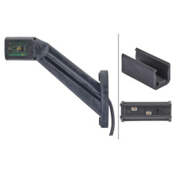 Gabaritinis žibintas RH LED, 1,50 W, 24/12 V, prisukamas, 178 x 164 mm, greito sujungimo, 4 LED, Hella 2XS011744081