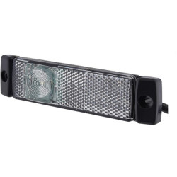 Gabaritinis žibintas LED, 1,20 W, stačiakampis, 24 V, baltas, tvirtinamas varžtais, 1 LED, Hella 2PG008645961