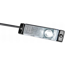 Gabaritinis žibintas LED, 1,20 W, stačiakampis, 24 V, baltas, tvirtinamas varžtais, 1 LED, Hella 2PG008645961