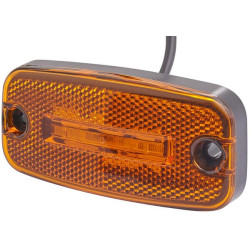 Gabaritinis žibintas LED, stačiakampis, 12 V, gintaro spalvos, prisukamas, 2 LED, Hella 2PS345600001