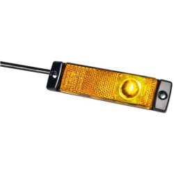 Gabaritinis žibintas LED, 1,20 W, stačiakampis, 24 V, geltonas, tvirtinamas varžtais, 100 x 32 mm, 1 LED, Hella 2PS008645001