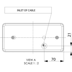 Galinis žibintas LH 5/21W, stačiakampis, 12/24V, baltas/oranžinis/raudonas, 218x54,5x100mm, gopart LA45015