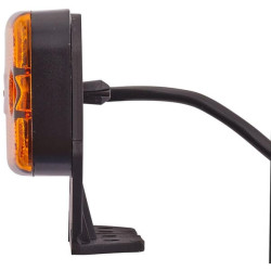 Gabaritinis žibintas LED, 0,70 W, stačiakampis, 12 V, gintaro spalvos, tvirtinamas varžtais, 2 LED, Hella 2PS345600061