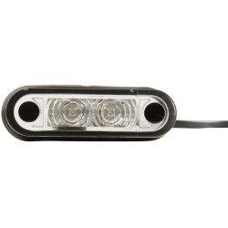 Gabaritinis žibintas LED, stačiakampis, 12/24V, raudonas, tvirtinamas varžtais, 78x2 LED, Hella 2XA959790401