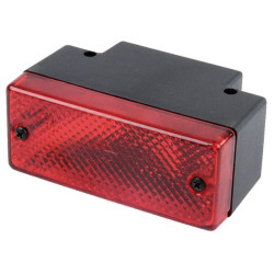 Stačiakampis rūko žibintas, 12V, raudonas, tvirtinamas varžtais, 106x69mm, Jokon 133010000