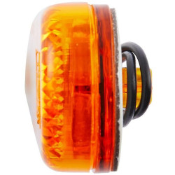 LED gabaritinis žibintas, 0,50 W, stačiakampis, 12 V, geltonas, oranžinis korpusas, prisukamas, 134,9 x 9,5 x 23,4 mm AMP kištuk