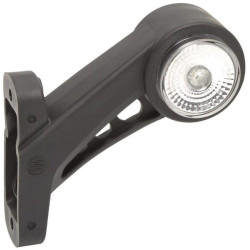 Gabaritinis žibintas kairysis LED, apvalus, 12/24V, gintaro/raudono/balto spalvos, tvirtinamas varžtais, 131 mm, Waś 1400300581