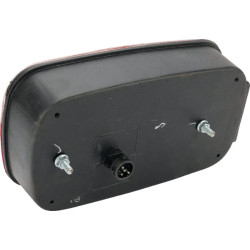 Galinis žibintas dešinysis, stačiakampis, 12 V, raudonas/skaidrus/gintaro spalvos, tvirtinamas varžtais, 244xMultipoint III, gam