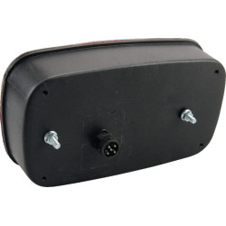 Galinis žibintas dešinysis dešinysis, stačiakampis, 12 V, raudonas/skaidrus, tvirtinamas varžtais, 244xMultipoint III, gamintoja