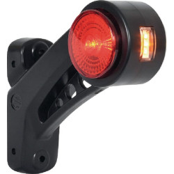 Gabaritinis žibintas RH LED, apvalus, 12/24V, gintaro/raudono/balto spalvos, tvirtinamas varžtais, 131 mm, Waś 14003005810