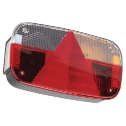 Galinis žibintas dešinysis, stačiakampis, 12 V, raudonas/skaidrus/gintarinis, tvirtinamas varžtais, 244xMultipoint III, gamintoj