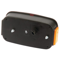 Galinis žibintas dešinysis, stačiakampis, 12 V, raudonas/skaidrus/gintarinis, tvirtinamas varžtais, 244xMultipoint III, gamintoj