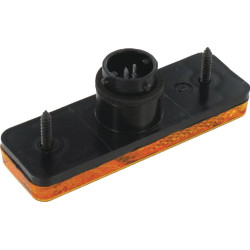 Gabaritinis žibintas LED, stačiakampis, 24 V, oranžinis, tvirtinamas varžtais, Flatpoint, Aspöck 212200004