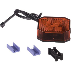 Gabaritinis žibintas LED, aštuonkampis, 12V, raudonas, tvirtinamas varžtais, 65x28x44mm, Aspöck 316309067