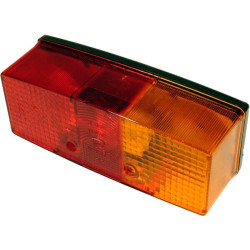 Galinis žibintas dešinysis, stačiakampis, gintaro/raudono spalvos, tvirtinamas varžtais, „Vapormatic VPM3718“
